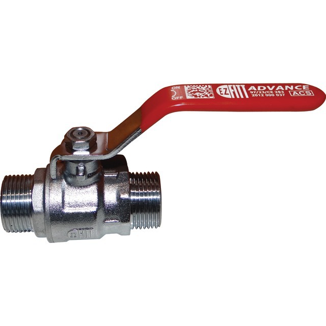 Vanne 1/4 Tour Chauffage Male - Male 3/4" 20X27 référence fournisseur 33020292